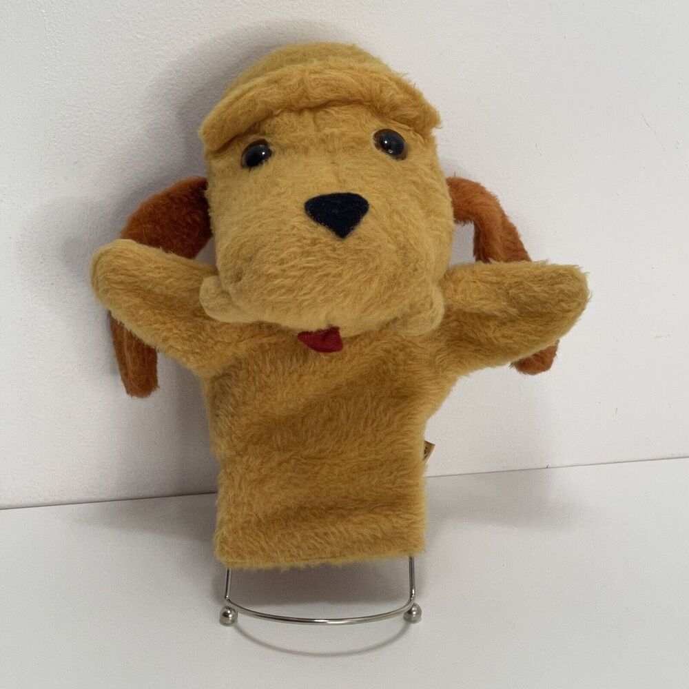 Vintage 1976 Animal Fair Inc 8" Puppy Dog Hand Puppet HTF USA Rare
